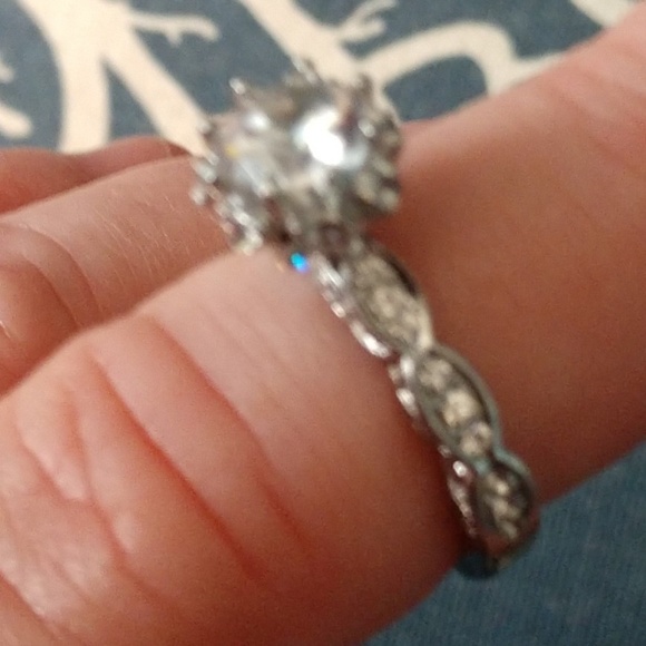 Beautiful ornate engagement ring 925 silver - Picture 4 of 4